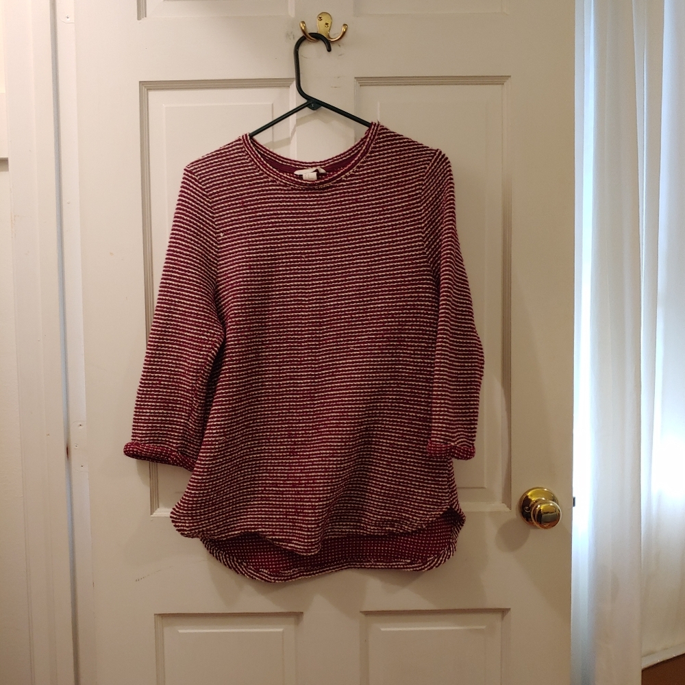 H&M woven-knit striped sweater